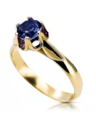 Vintage Handwerk Ring Saphir 14 Karat Gelbgold vrc122y